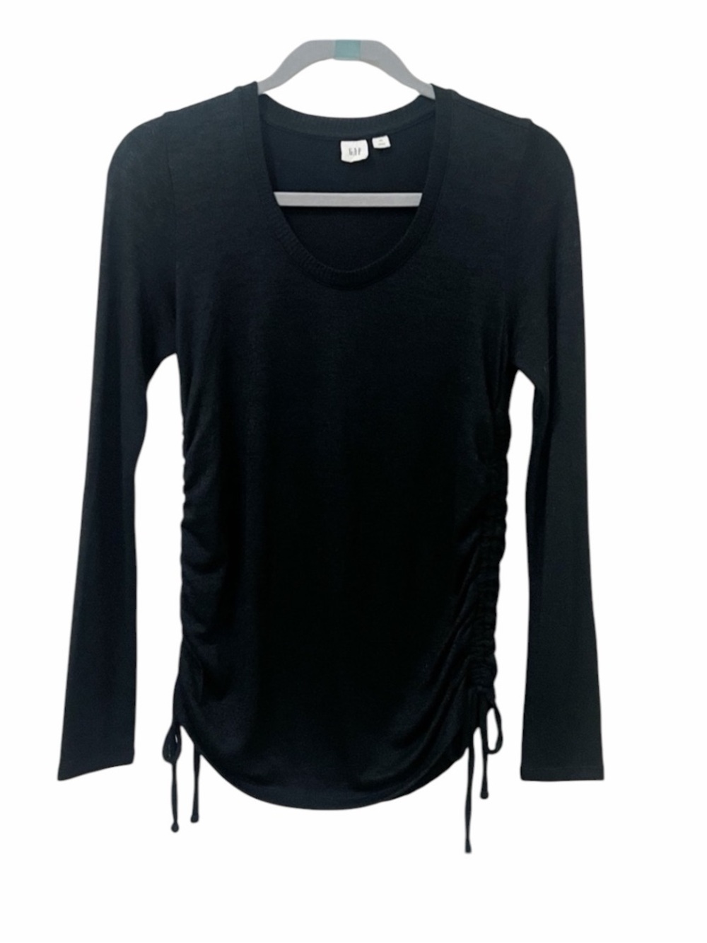 Gap Sweater Women Size X- Small True Black Softspun Lace Up Sides